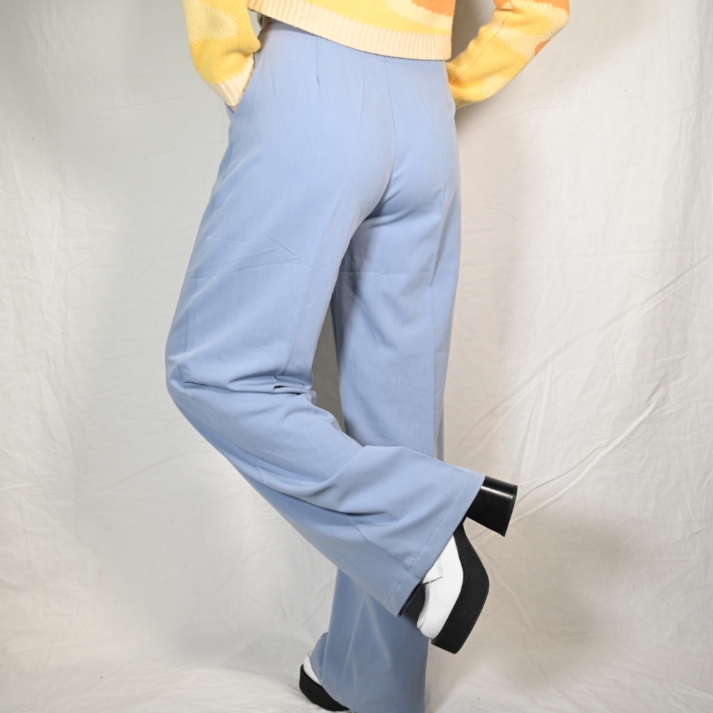 Motel Rocks Abba Blue Wide Leg Trousers